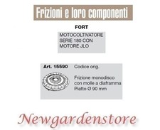 Frizione monodisco 15590 motocoltivatore serie 180 motore compatibile JLO FORT