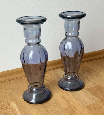 San Miguel 2er-Set Glasvasen blau, Made in Spain
