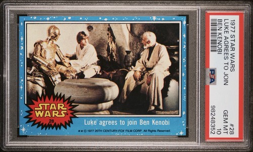 1977 Topps Star Wars #28 Luke agrees to join Ben Kenobi