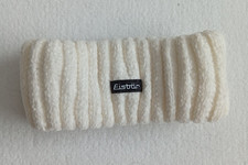 Eisbär Stirnband Weiß Creme Winter 18cm lang 7cm hoch Stretchbar Eher Klein