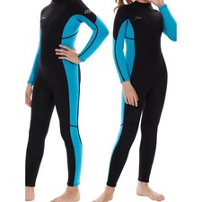 Hevto Wetsuit 8 Kids 3/2mm Black Blue Excellent Neoprene Full Body Thermal Suit