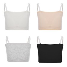 Girls Sports Gym Vest Dance Training Bras Comfortable Tube Top Gymnastics Kids
