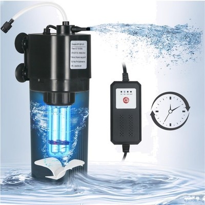Aquarium U-V Filter for 10-40 gal, 132 GPH Swirl Turbo Design Submersible Int...