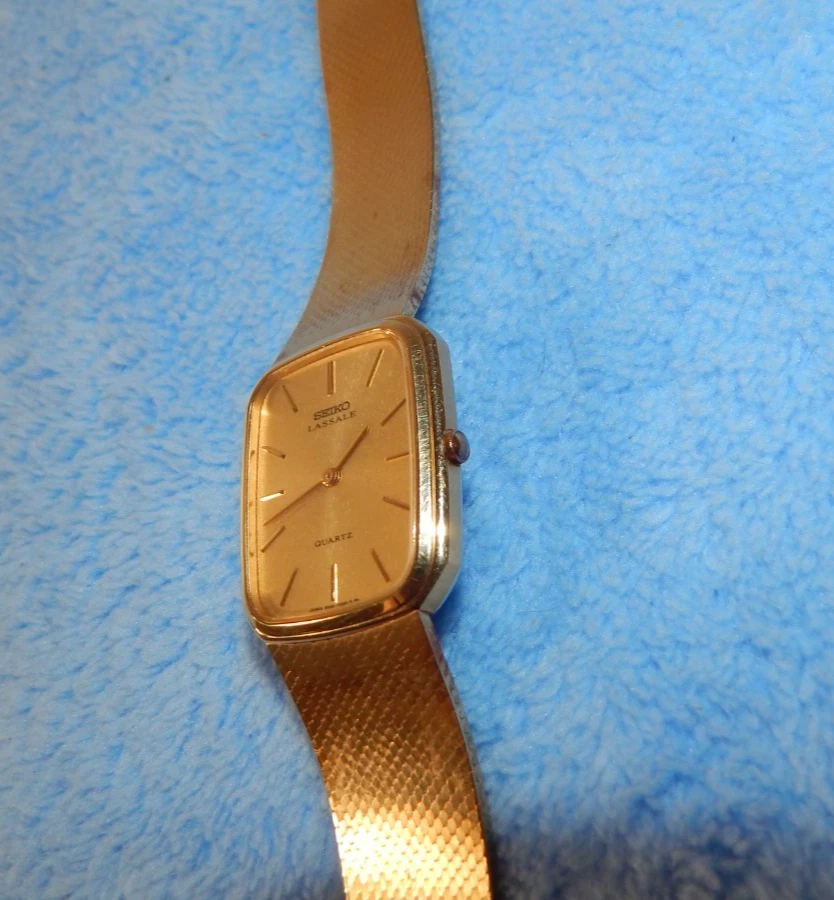 SEIKO Lassalle Gold Tone Quartz 29mm Watch 5930-5528 Mesh Band with Original Box - Image 3 of 4