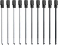 Black Ink Refills 10 Pcs , Replaceable Pen Refills, 2.75 Inch 70 Mm Ballpoint