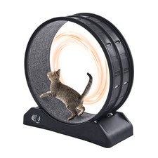 Uimoso Cat Exercise Wheel 31.5 in Large Indoor Cat Running Wheel Treadmill Black