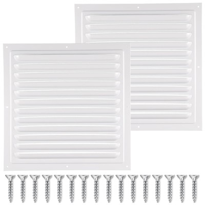 2pcs Attic Vents Gable Vents Aluminum Wall Vent Metal Shed Vent with Screen M...