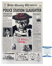 Jonathan Breck & Kevin Ball signed 12x18 Poster Newspaper The Creeper Jeepers Cr