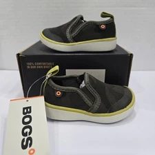 BOGS Boys Kicker Slip On Sneaker Loafer Tonal Camo-Dark Green Size 4 INFANTS