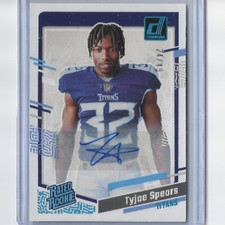 Tyjae Spears 2023 Donruss Rated Rookie Portrait Auto RC /49 #26 Titans MM01