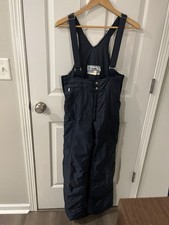Vintage The Aspen Collection Snowpants, Insulated Snow Bibs, Navy, 1970s, Small