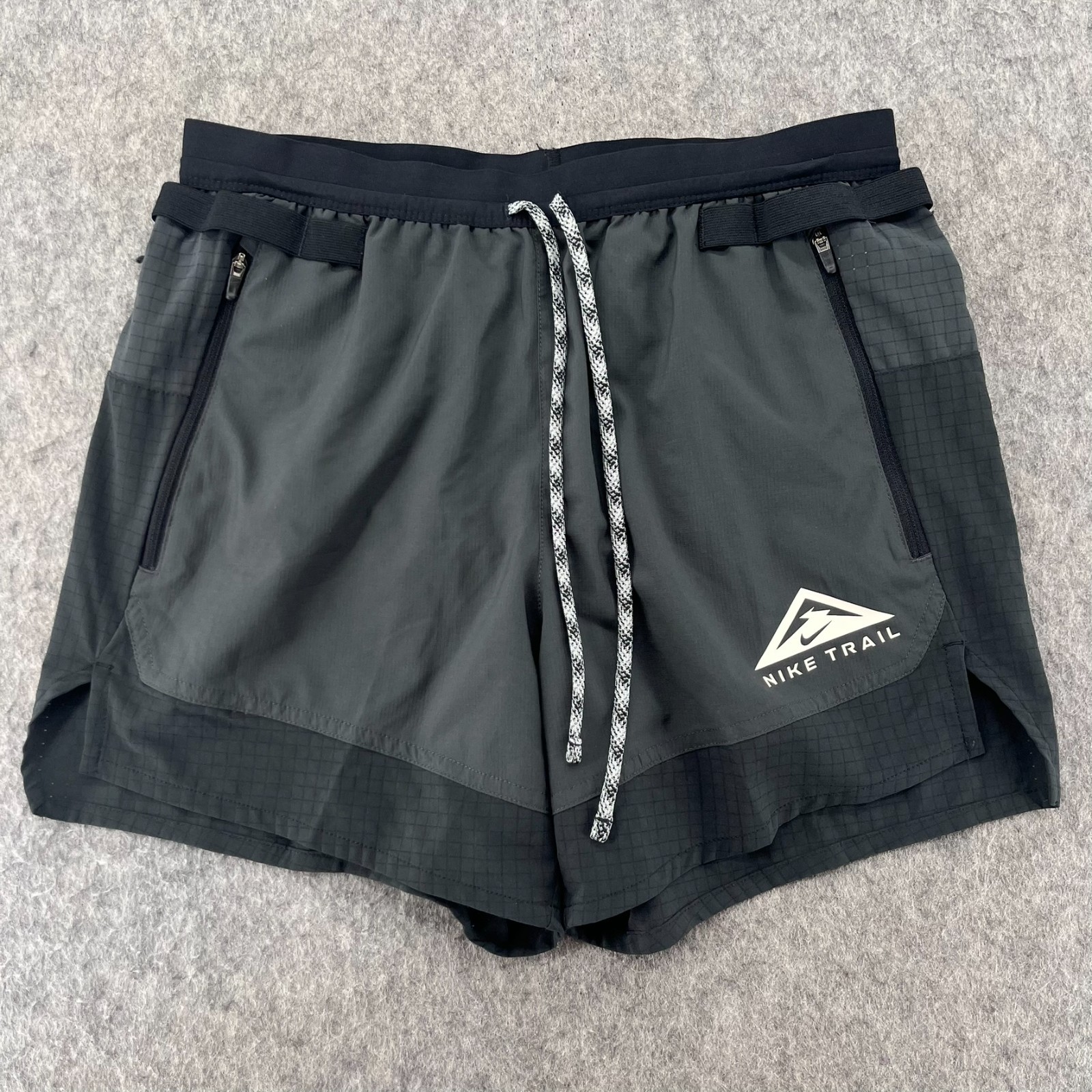 Nike Trail Dri FIT Flex Stride 5” Brief Lined Running Shorts Black/Gray S