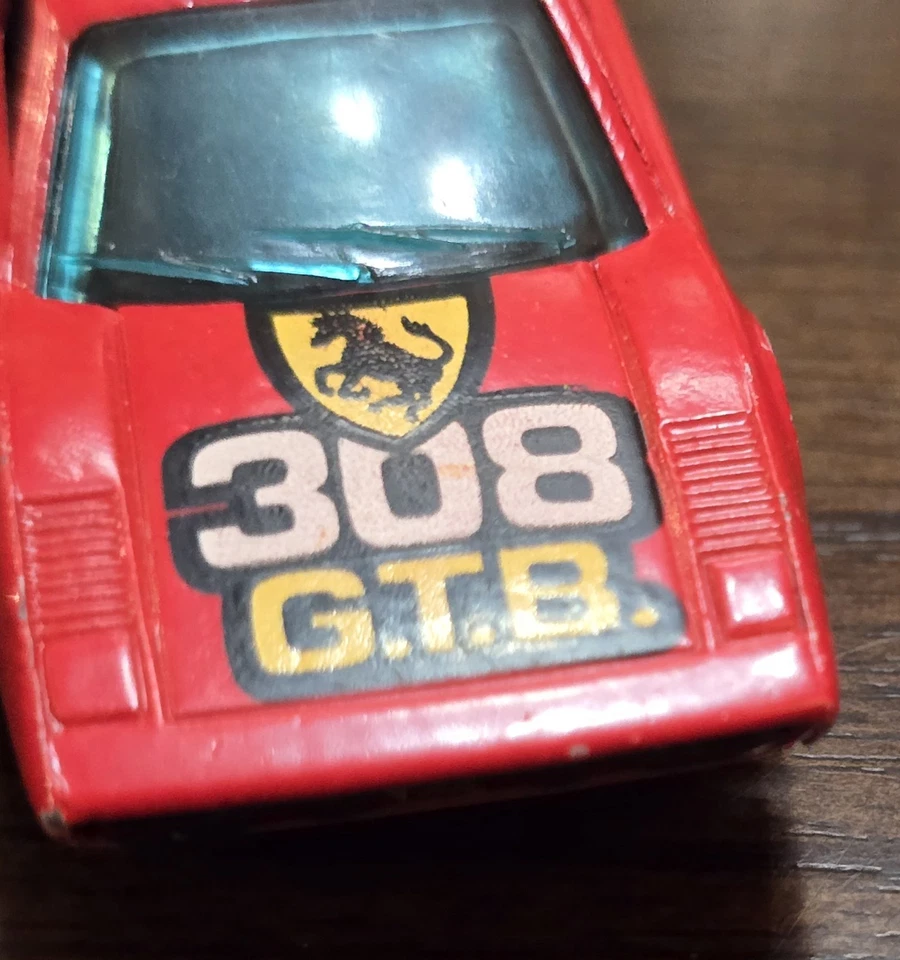 1977 2¾" Hot Wheels 1:64 RACEBAIT 308 GTB Ferrari Red HongK Blackwall Loose Car - Image 2 of 4