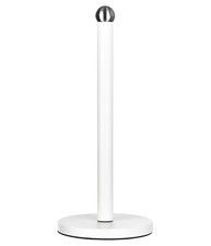 Stainless Steel White Kitchen Towel Roll Pole Holder Fits Jumbo Rolls Non Slip