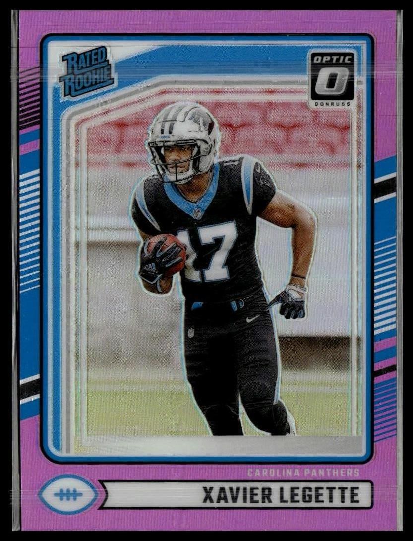 2024 Donruss #323 Xavier Legette Optic Rated Rookies Preview Pink Rookie RC