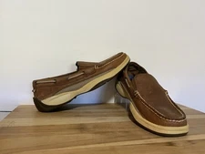Sperry Top-Sider Men's Tan/Brown Leather & Mesh Boat Shoes  #0777139 Size 9.5 M