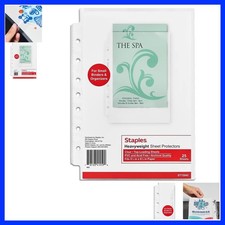 Archival Safe Clear Sheet Protectors 5.5x8.5 Inches, 25-Pack for Easy Storage