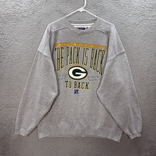 Vintage Green Bay Packers Sweatshirt Adult XL Gray Crewneck NFL Football 90s
