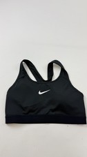 Nike Sports Bra Womens Medium Black Dri-Fit Racerback Padded Athletic Training