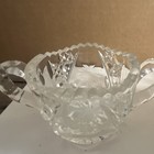 Clear Glass Creamer & 2-Handle Sugar Bowl Set, Geometric, Vintage/Retro — photo 7
