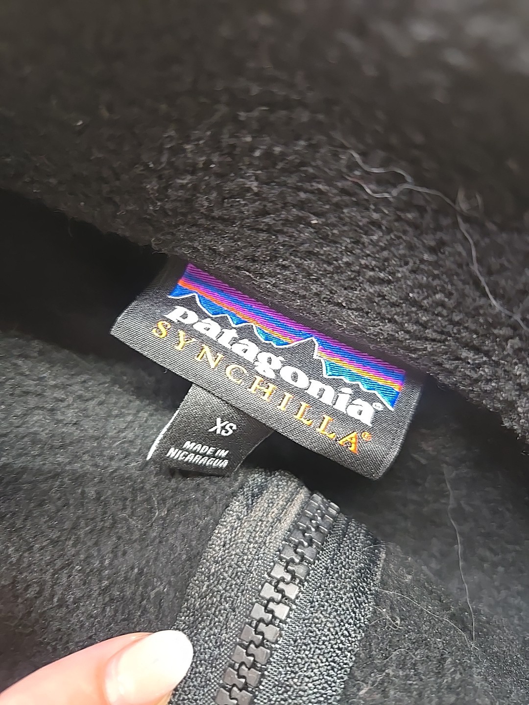 Patagonia Women's XS Synchilla Vest Black Quarter Zip Fleece Chest Pocket thumbnail 5