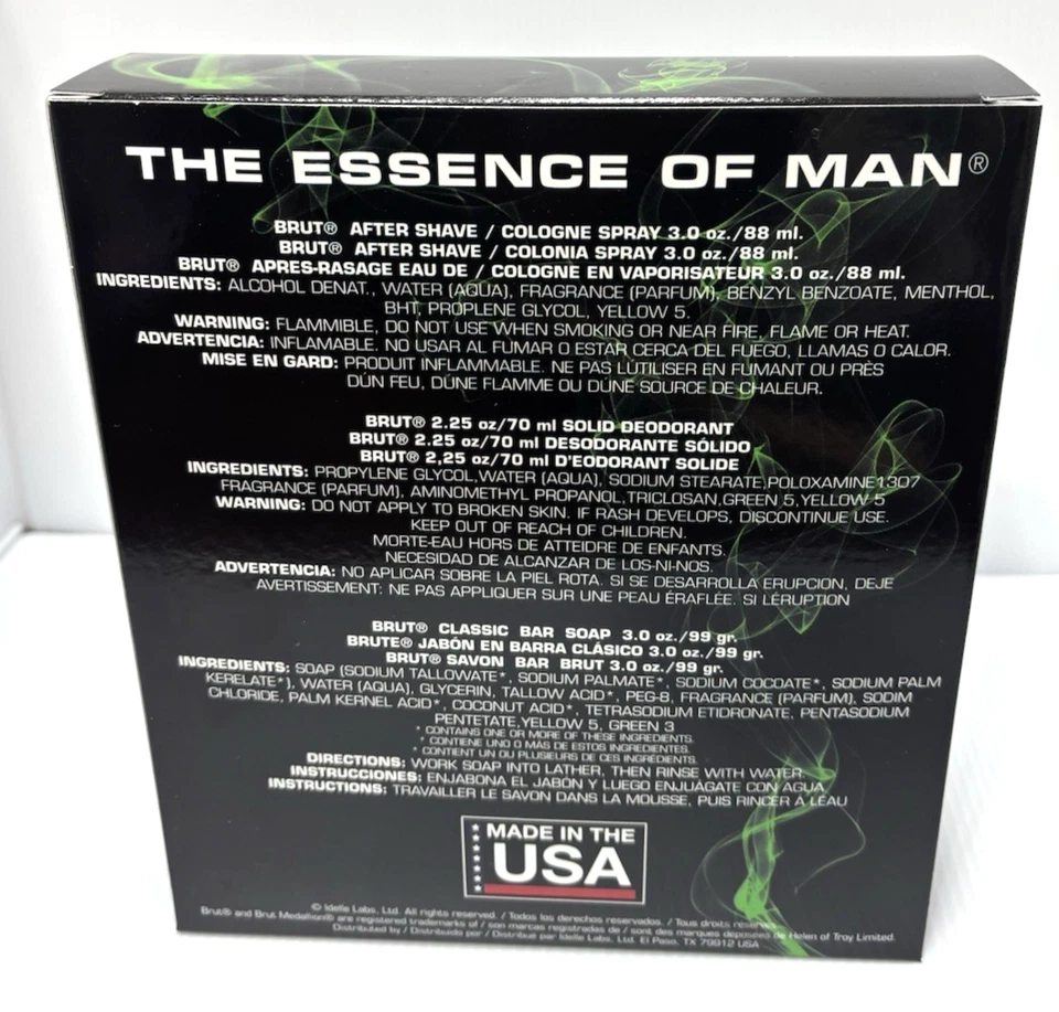 Brut 3-Piece Gift Set for Men Aftershave Cologne Spray ,Deodorant & Soap - Image 2 of 4