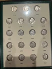 Roosevelt Silver Dime Collection 1946-1964 19x Coins in Booklet & COA