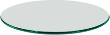 20" Inch round 1/2" Thick Ogee Tempered Glass Table Top, Clear