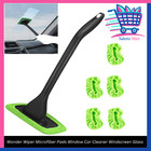 Wonder Wiper Glass Cleaner Tool | Microfiber Pads for Car Window Windshield Clea
