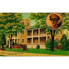 Postcard General Douglas MacArthur Birthplace Little Rock AR Vintage