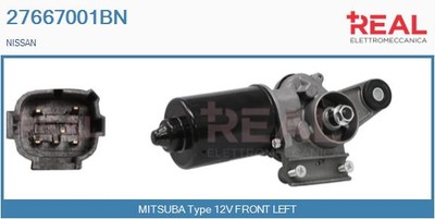 27667001BN REAL Wischermotor für NISSAN