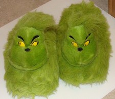 Grinch Plush Christmas Slippers, Women's, Size Extra Large, 9-10.5