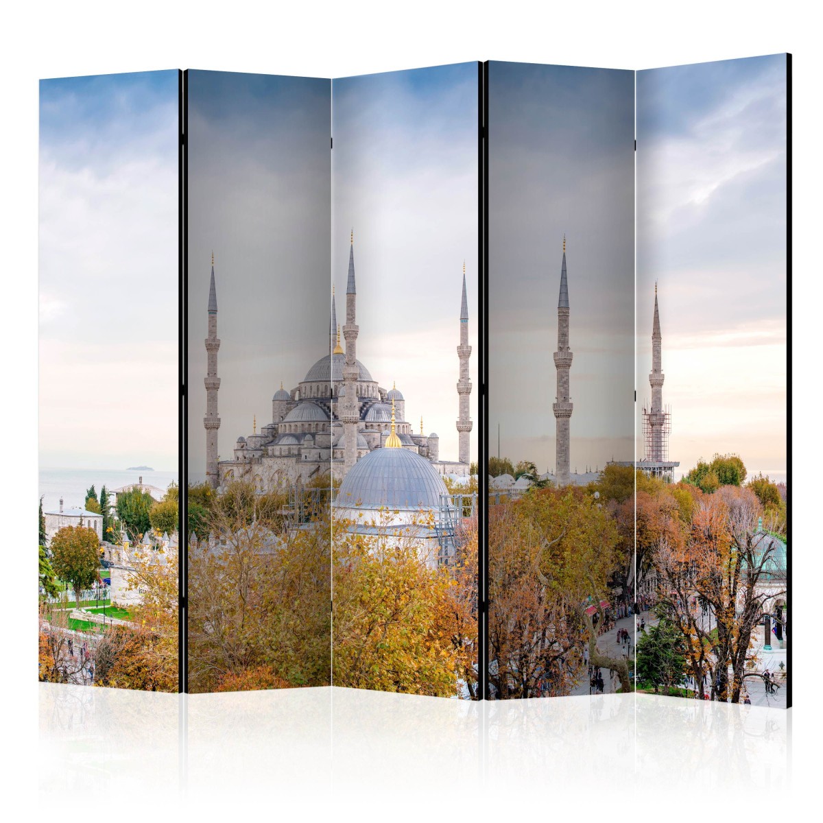Paravent 5 volets Hagia Sophia Istanbul en bois et toile imprimée de dimensions 172x225cm