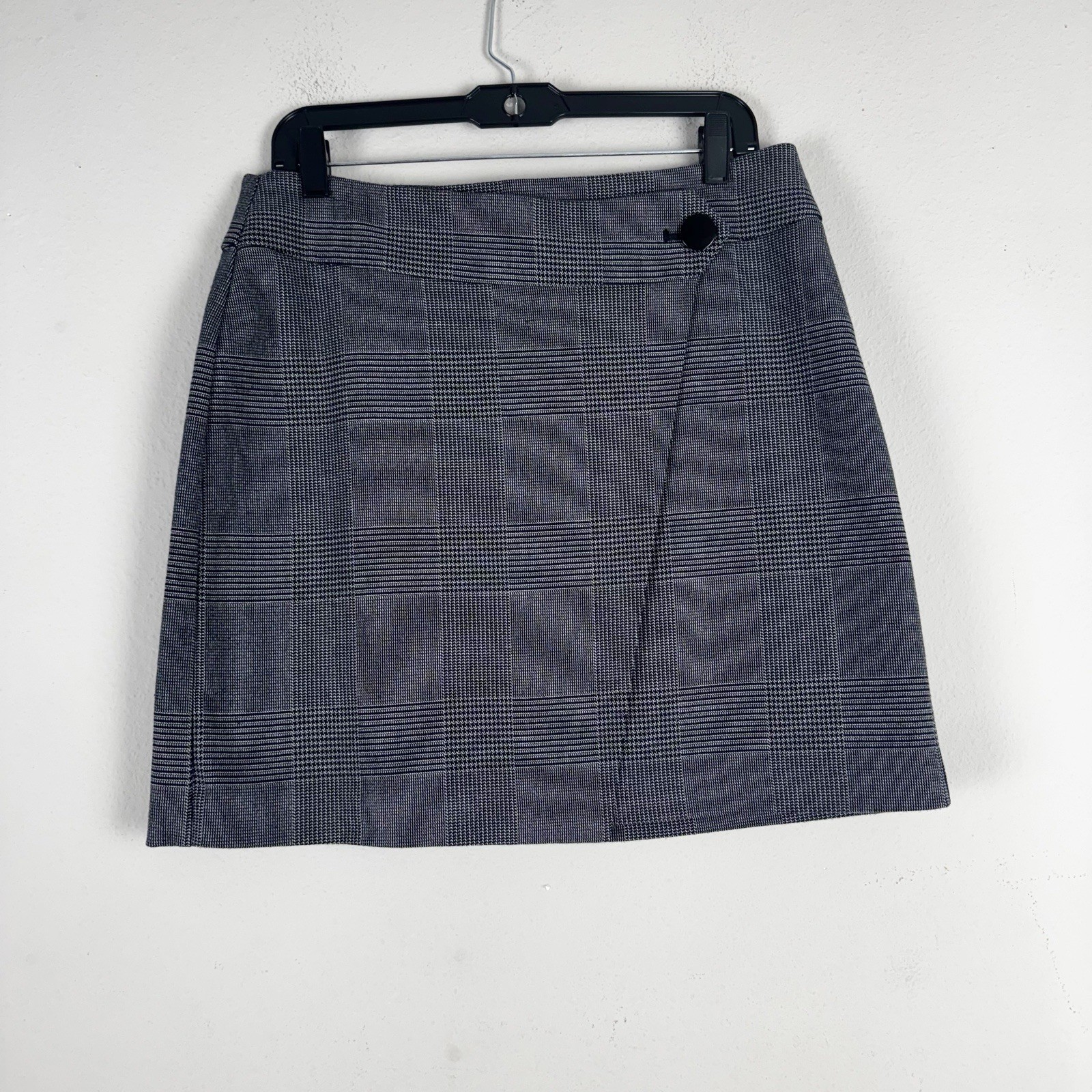 Loft Women's Faux-Wrap Plaid Skirt Size 10 Multicolor