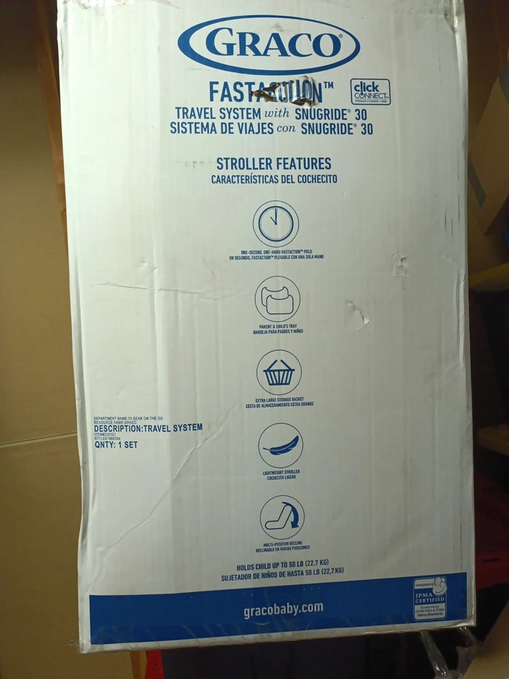 Graco Fastaction Travel System With Snugride 30 - Image 4 of 4