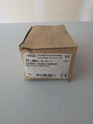 Invensys CP-8551-0-0-1 Electronic Pneumatic Transducer 4-20mA NOS