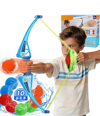 Kids Reusable Water Balloon Bow Launcher   Summer Splash Outdoor Pool Beach Toy.