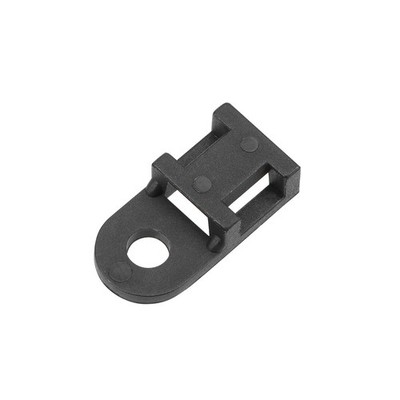 100pcs Cable Tie Base Saddle Type Mount Wire Holder 19.6x9.5x5mm Black 
