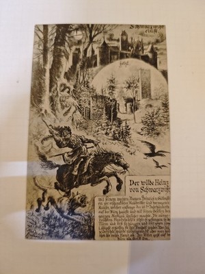 Ansichtskarte Darst. d.Sage vom  Wilden Heinz von Schwarzwiht , einem Raubritter
