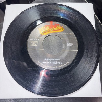 Johnny Preston: Running Bear / Feel So Fine  7  Vinyl. VG+ 