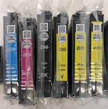 Epson 200 Black Cyan Magenta Three 3 Yellow Ink Cartridges T200520 Sealed