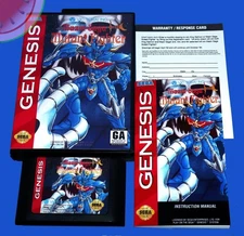 TESTED Sega GENESIS Authentic MAZIN SAGA Completed with NEW Box Case Manual Reg