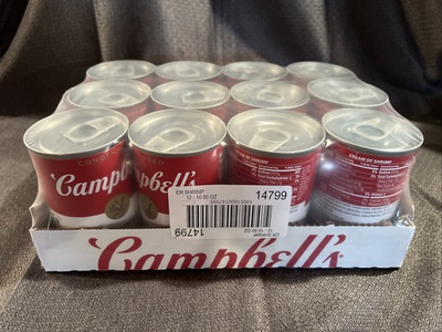 #ad Campbell#x27;s Condensed Cream of Shrimp Soup Case Of 12 Cans 10.5 oz Exp Dec 2026 $169.99