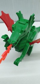 Lego Animal Minifigure 1993 Green Dragon Classic Red Wings 6056 Replacement Part