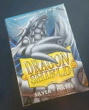 Dragon Shield Silver Matte/Standard Japanese 60 Protector Card Sleeves