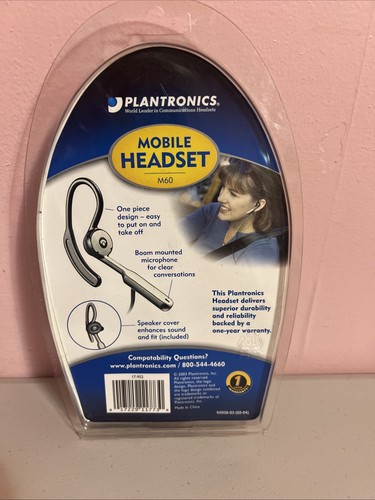 Plantronics M60 Cuffie cablate over ear mobili 2,5 mm nere pezzo unico 17-952 NUOVE - Foto 2 di 2