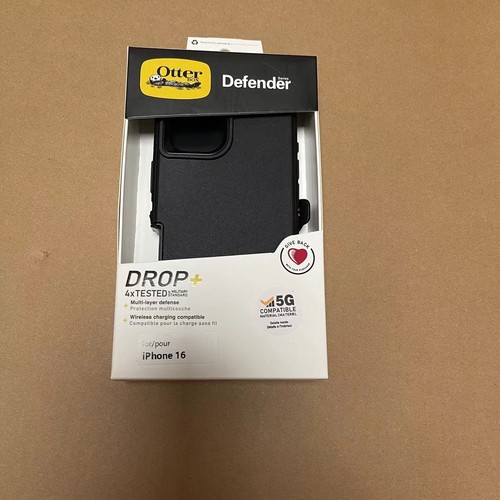OtterBox Apple iPhone 16 Defender Series Case BLACK includes holster clip