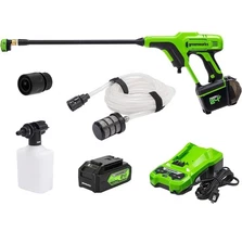 Greenworks 600 Psi 24V Battery Pressure Washer with 4Ah Battery PC24B410