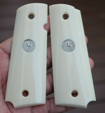 1911 GRIPS FIT COLT FULL SIZE GOVERNMENT COMMANDER IMITATION IVORY  Random Silv