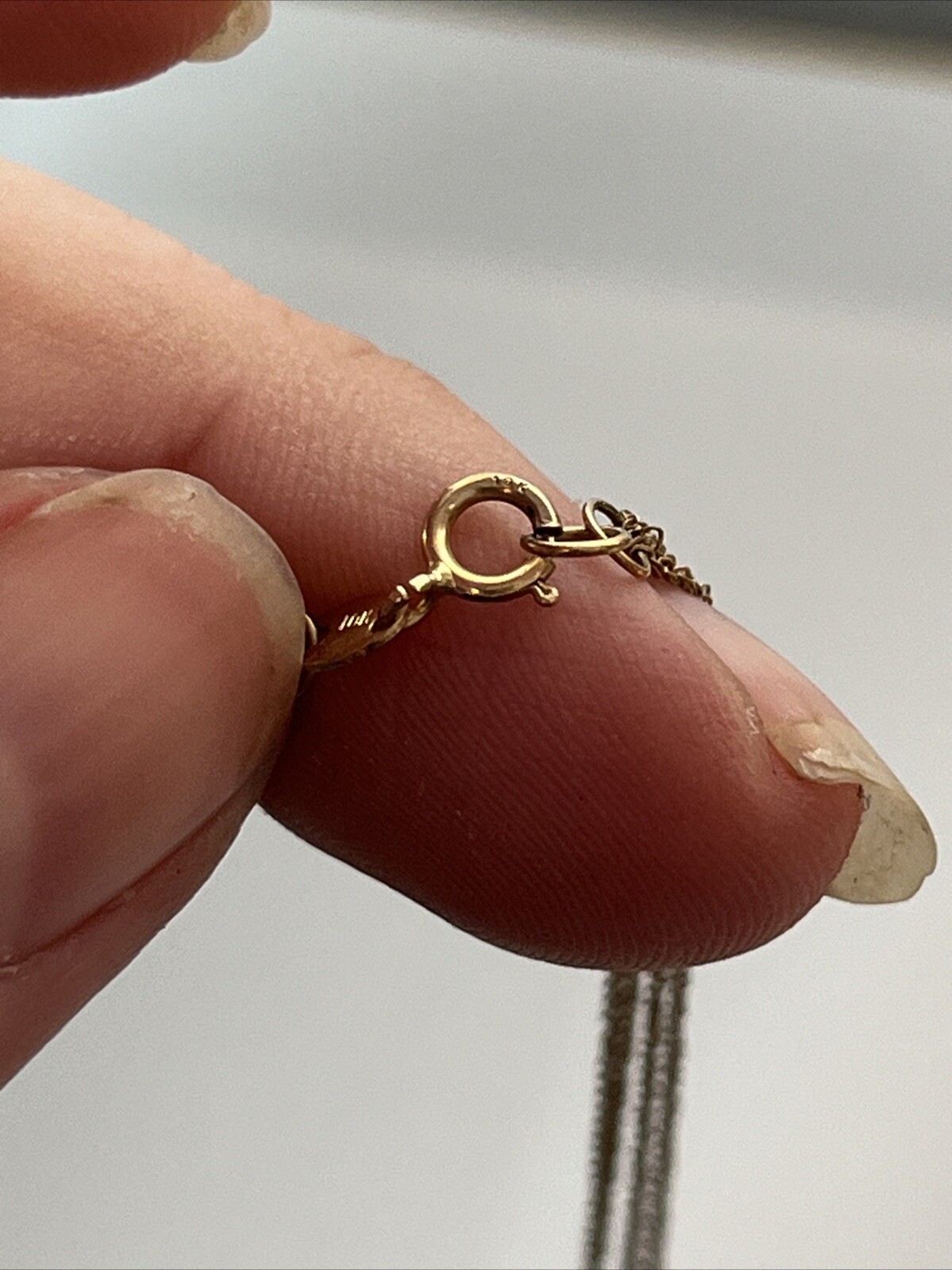 Real Gold Heart Necklace 16” - image 7